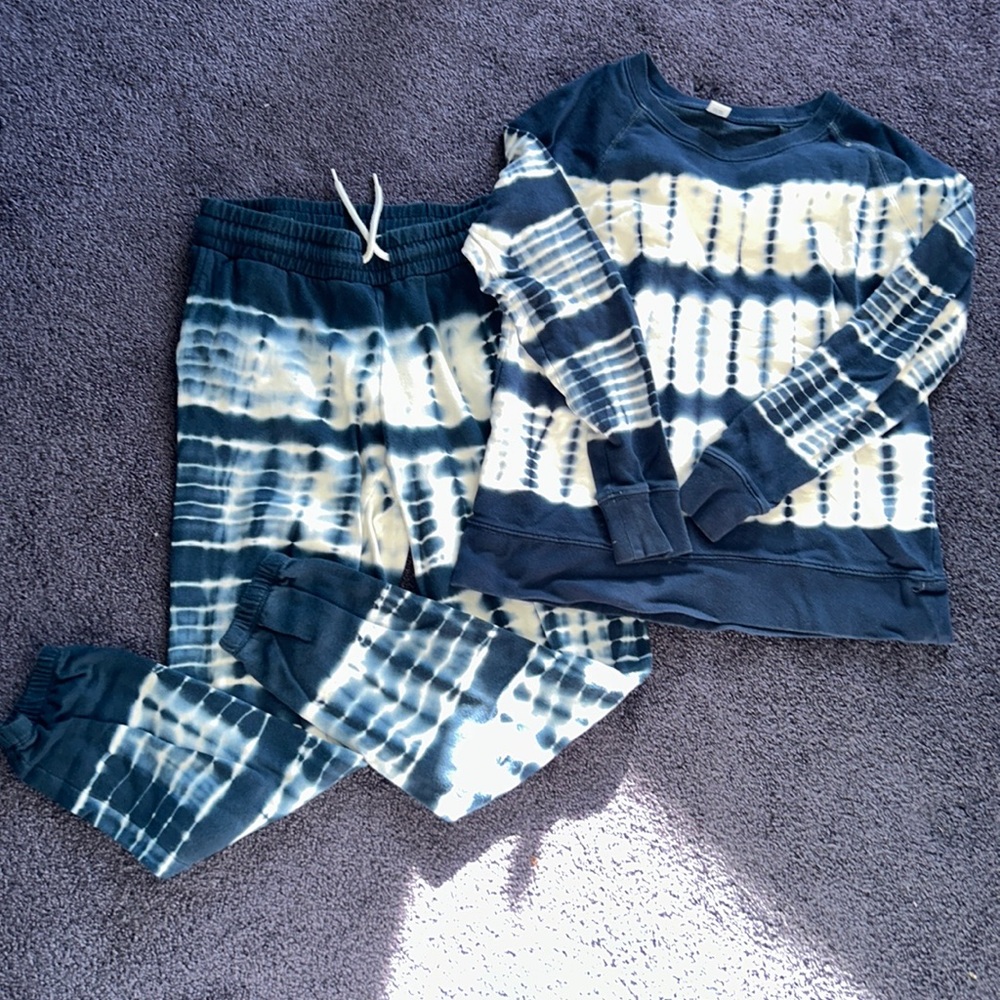 Old navy matching set size XS blue tie dye